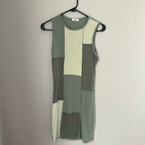 Green Patchwork Dress